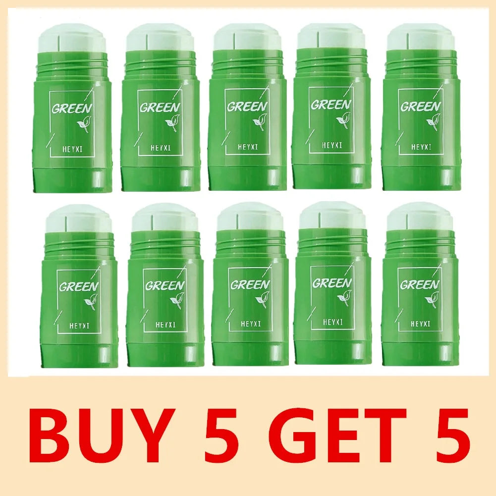 Green Tea Face Mask Stick for Face Blackhead Remover, Pore Deep Cleansing Mask Stick Moisturizing, Oil Control for All Skin Type