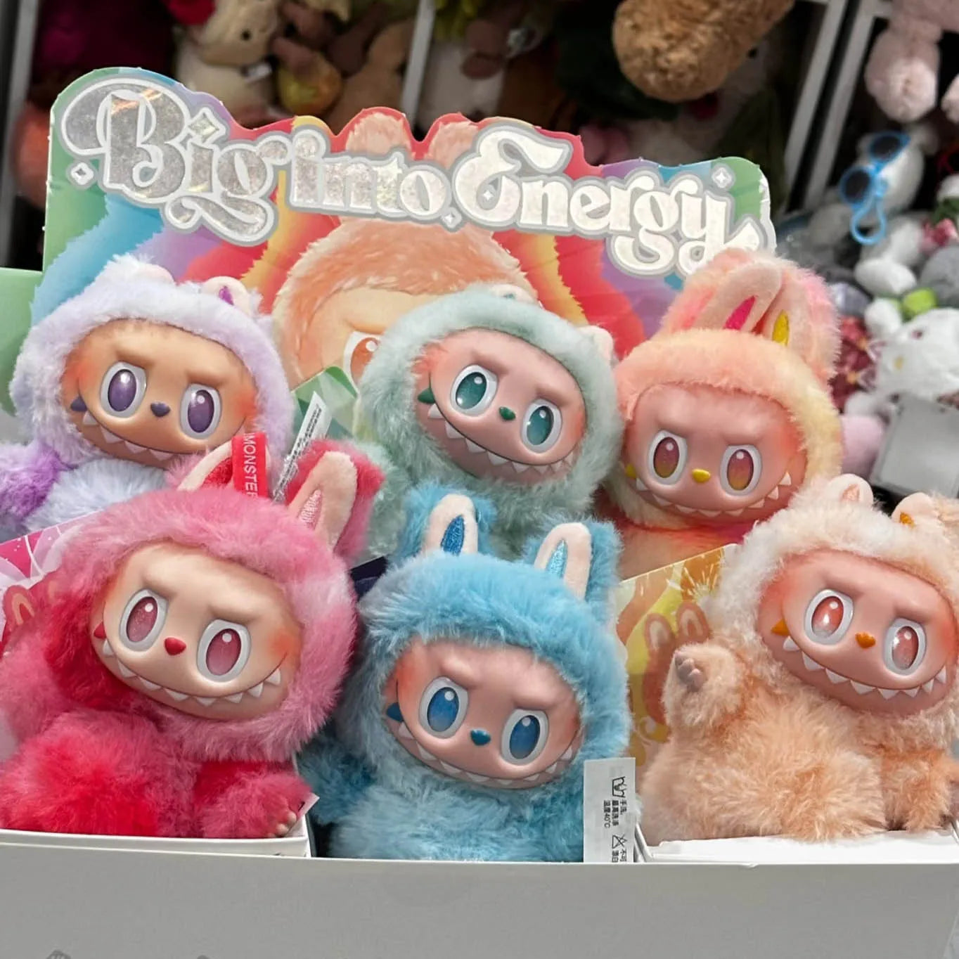 Original Popmart Labubu V3 Blind Box into Energy the Monsters Pendant Action Figure Genuine Version Labubu Doll Anime Figurine