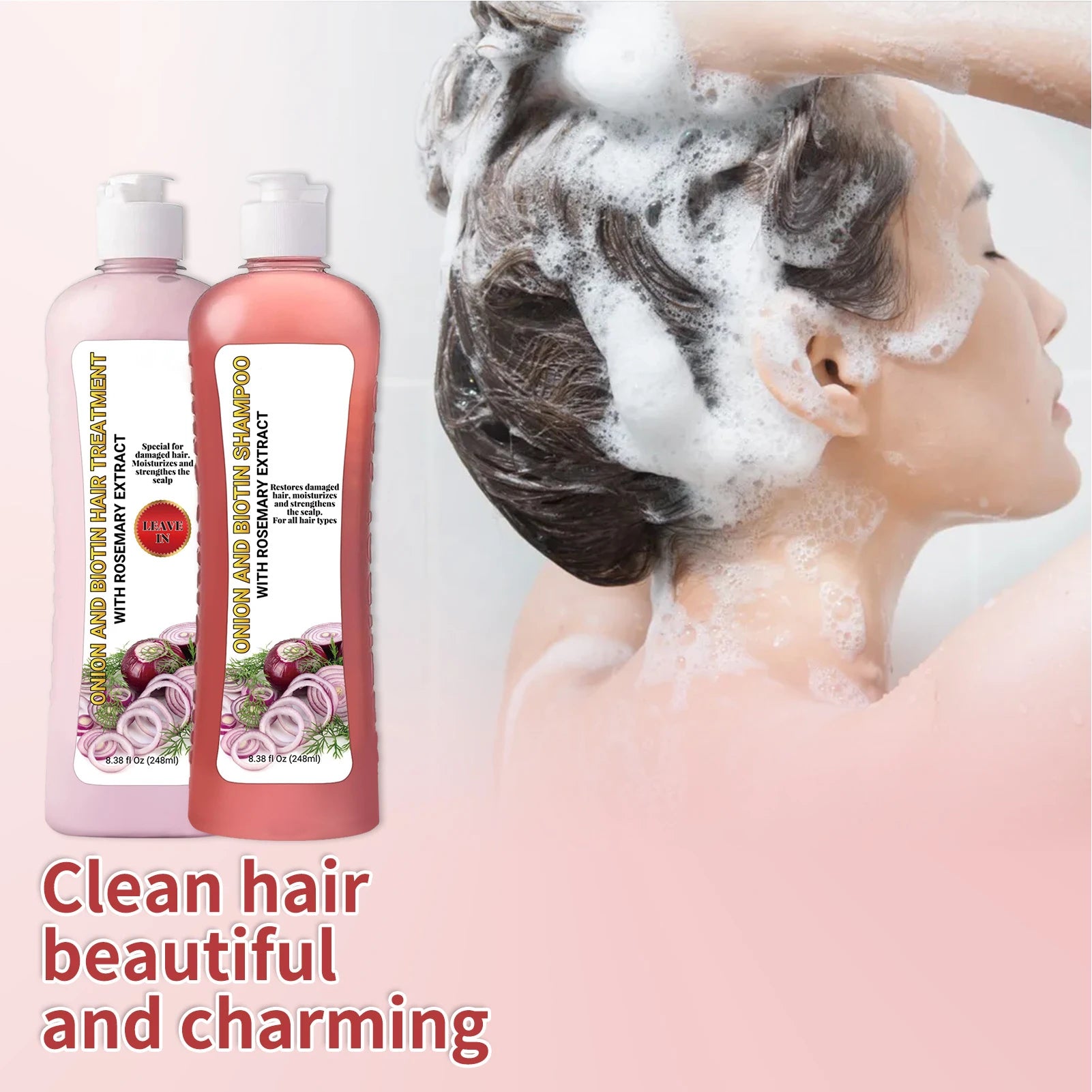 Hair Shampoo Hair Conditioner Hydrating Argan Oil Nourishing Moisturizing Hair Shampoo for Curly Straight & Damaged Hair