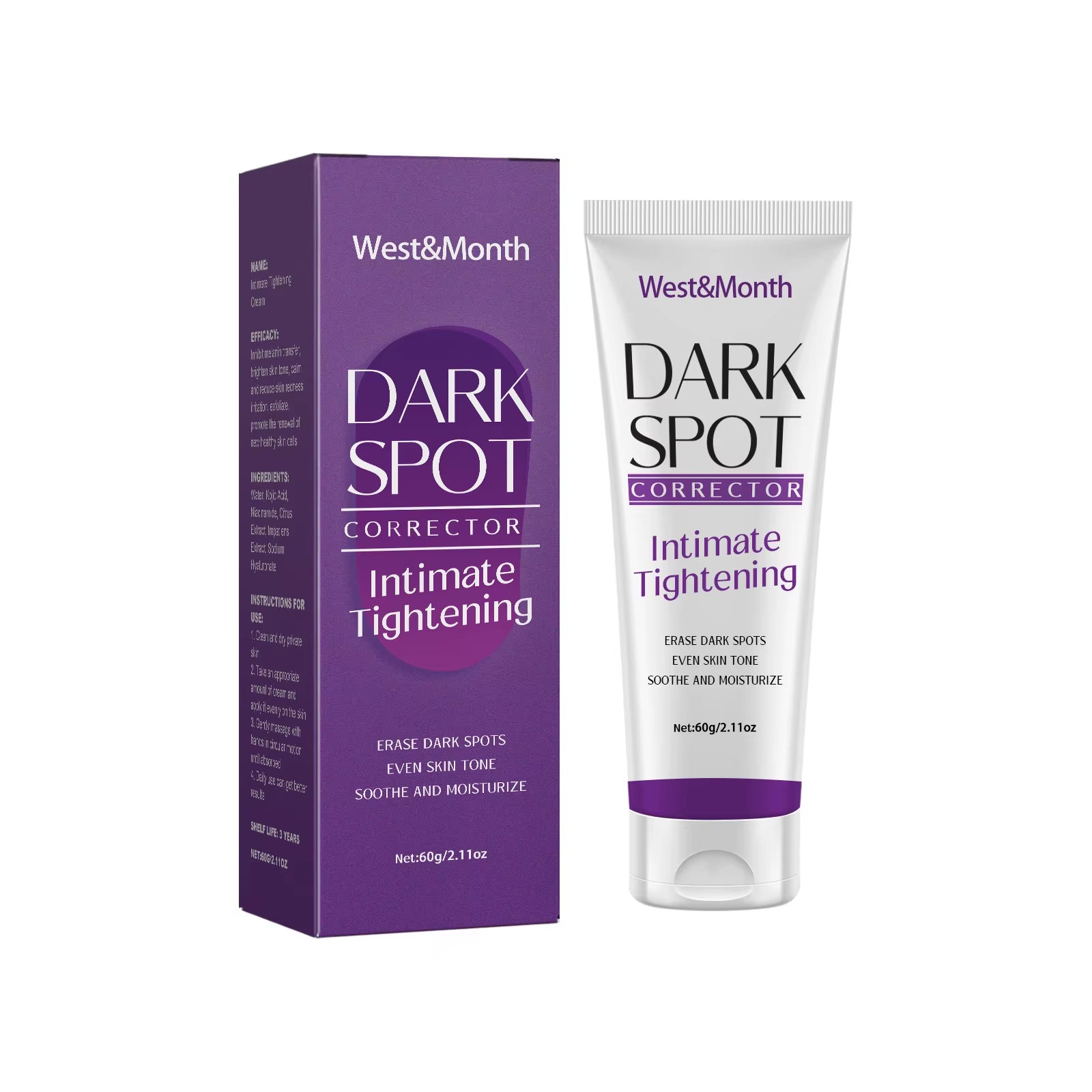 Body Whitening Lotion Dark Spot Remover for Underarms Knees Elbows Melanin Bleaching Lightening Skin Moisturizing Cream 60G