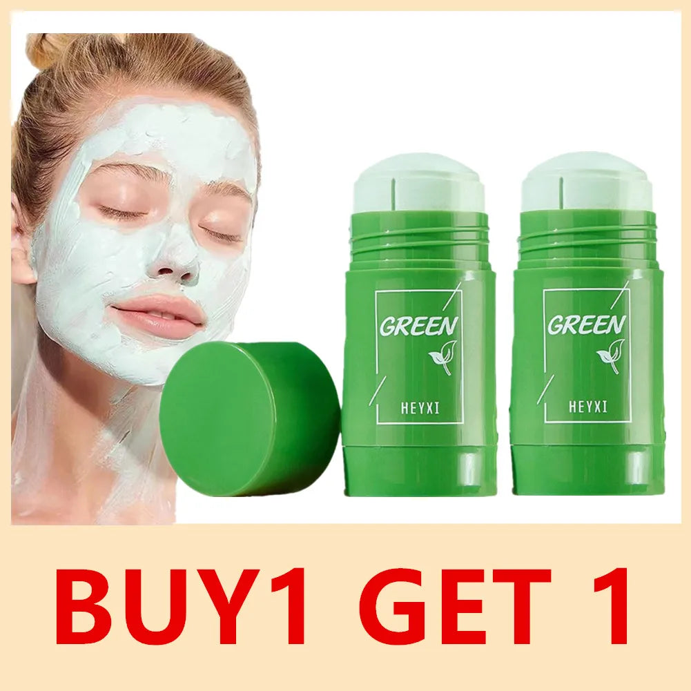 Green Tea Face Mask Stick for Face Blackhead Remover, Pore Deep Cleansing Mask Stick Moisturizing, Oil Control for All Skin Type