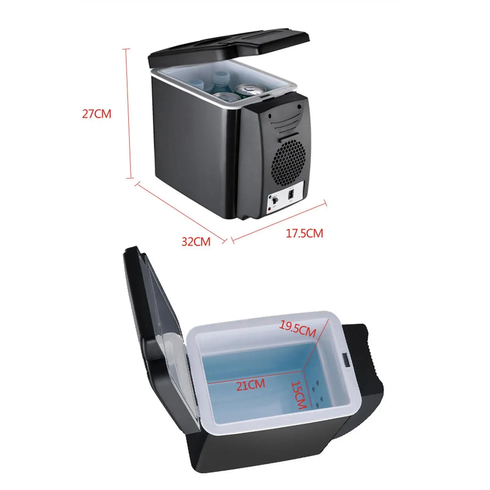 6L Portable Compact Mini Fridge 12V Car Refrigerator Freezer for Camping Traveling Electric Cool Box Summer Outdoor Fridge