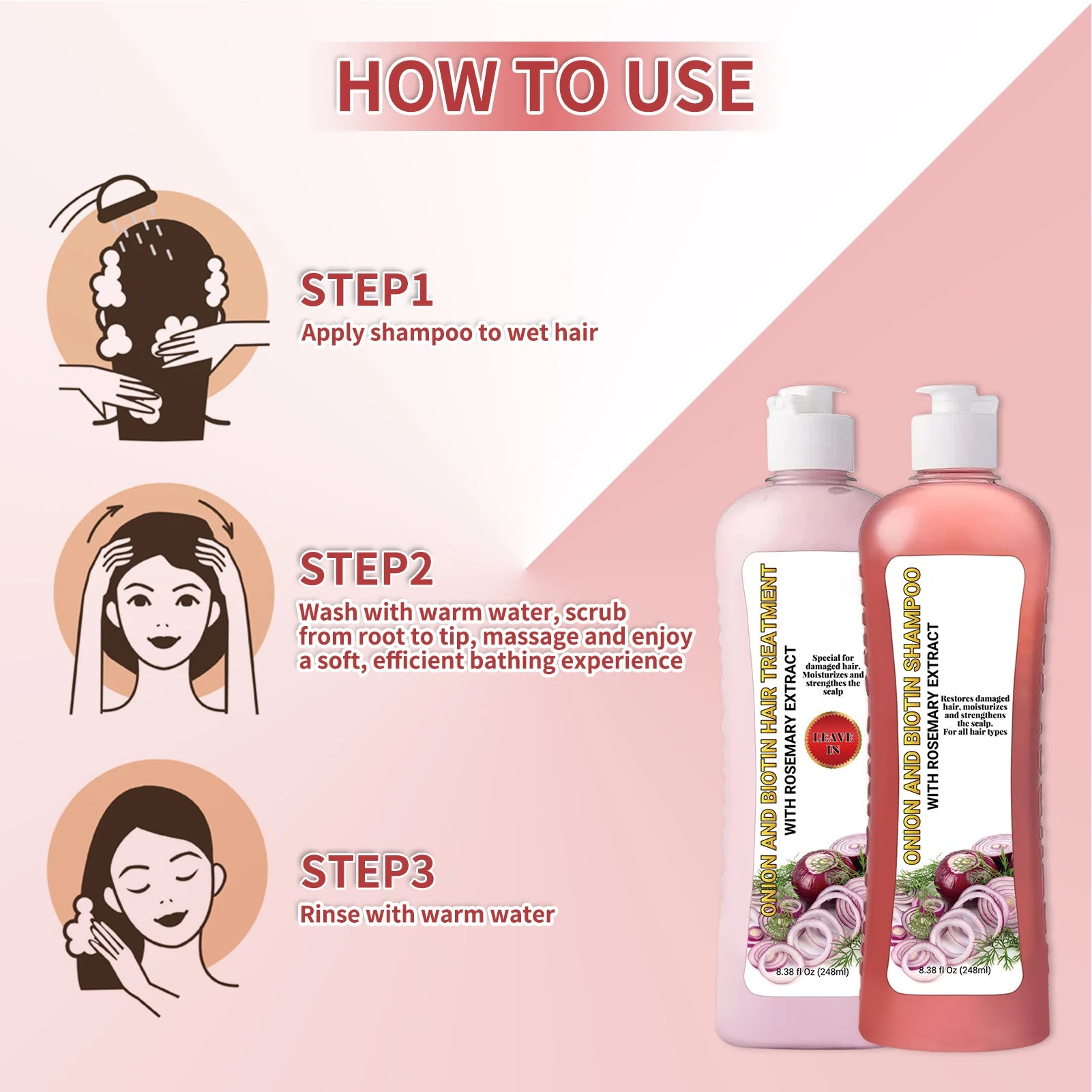Hair Shampoo Hair Conditioner Hydrating Argan Oil Nourishing Moisturizing Hair Shampoo for Curly Straight & Damaged Hair