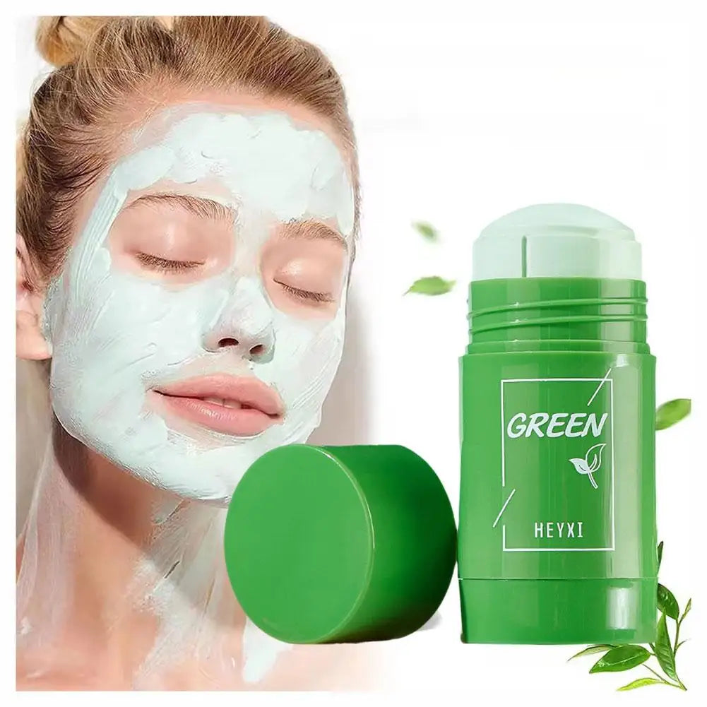 Green Tea Face Mask Stick for Face Blackhead Remover, Pore Deep Cleansing Mask Stick Moisturizing, Oil Control for All Skin Type