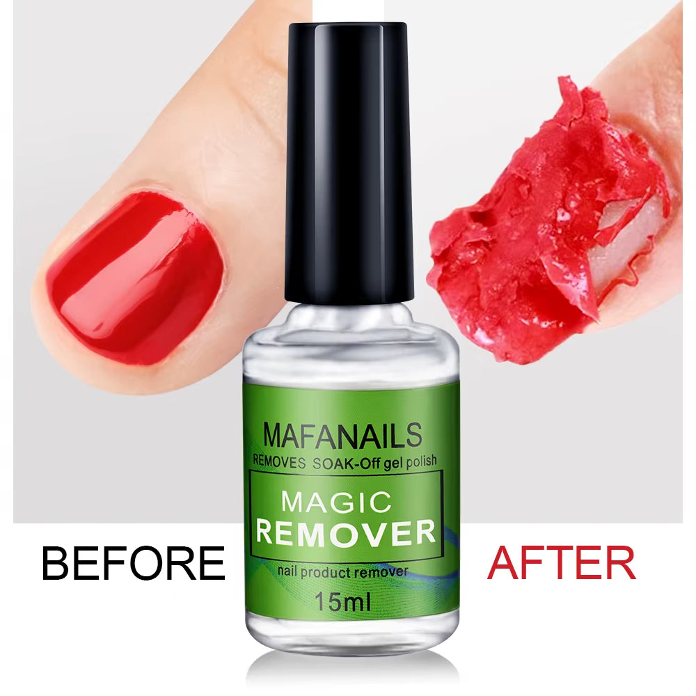 15Ml/Bottle Nail Gel Remover Polish Soak-Off 3 Minutes Quickly & Easily Removes Gel Polish 0.5Fl.Oz Professional Non-Irritating