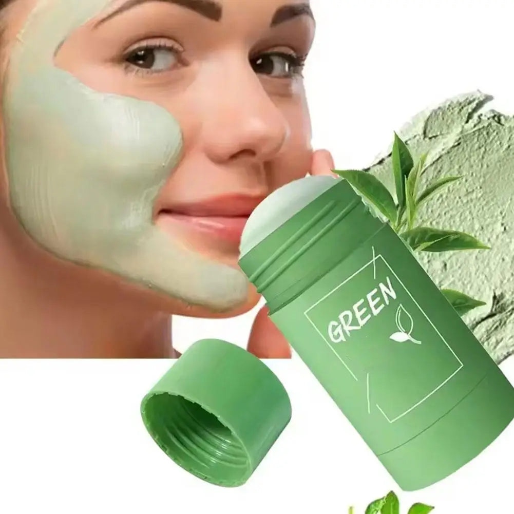 Green Tea Face Mask Stick for Face Blackhead Remover, Pore Deep Cleansing Mask Stick Moisturizing, Oil Control for All Skin Type