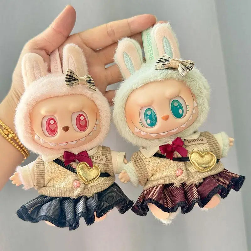 17Cm for Labubu Outfit Clothes Doll Accessories Doll JK Skirt Set
