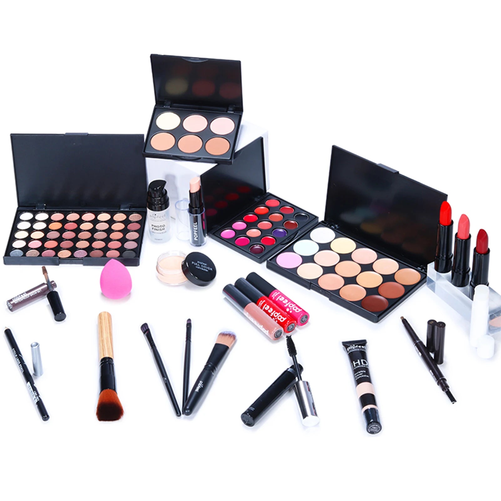 25Pes Set Makeup Set Full Professional Makeup Kit Eyeshadow Blush Face Powder Makeup Case Korean Cosmetic Lipstick