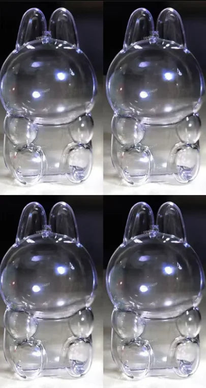 1/2Pcs Labubu Transparent Protective Cover the Monsters Labubu 2 Dust Bag Pendant Doll Accessories Vinyl Doll Storage Box