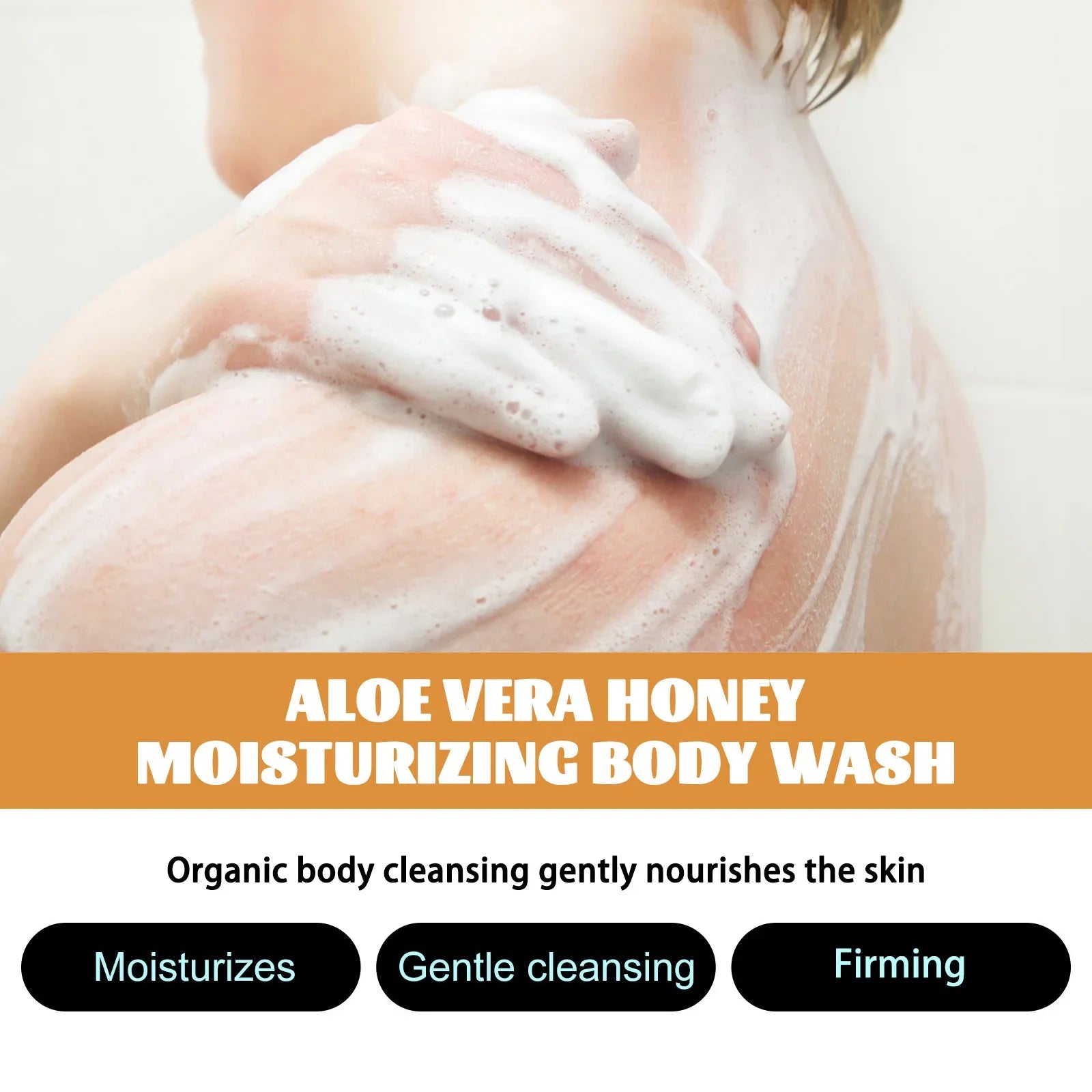 Whitening Shower Gel Firming Lighten Fade Dark Spots Melanin Removal Exfoliating Wash Smooth Moisturizing Honey Shower Lotion