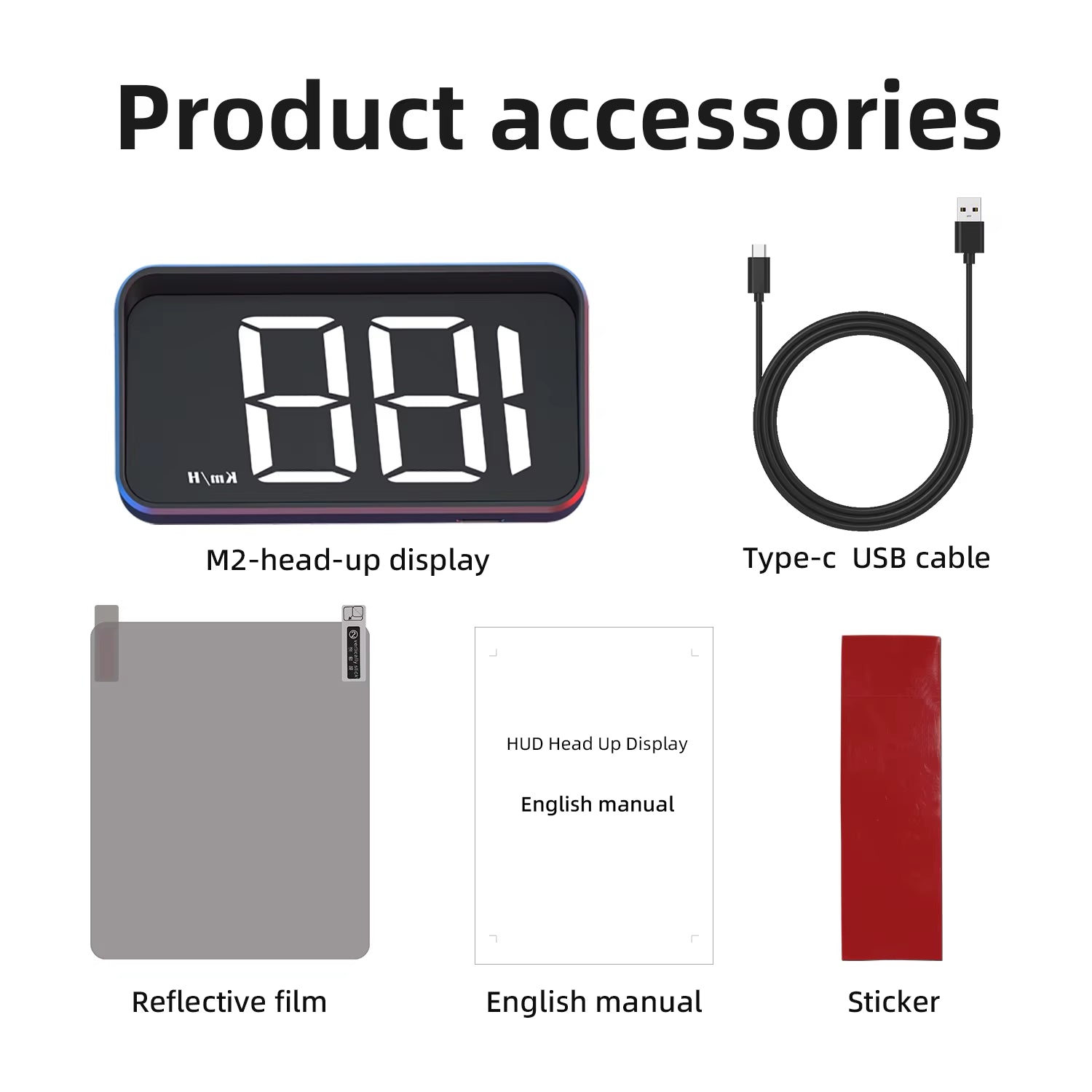 M2 Auto GPS Digital Car Speedometer Accessories Head-Up Display Auto Electronics Projector Display for All Car