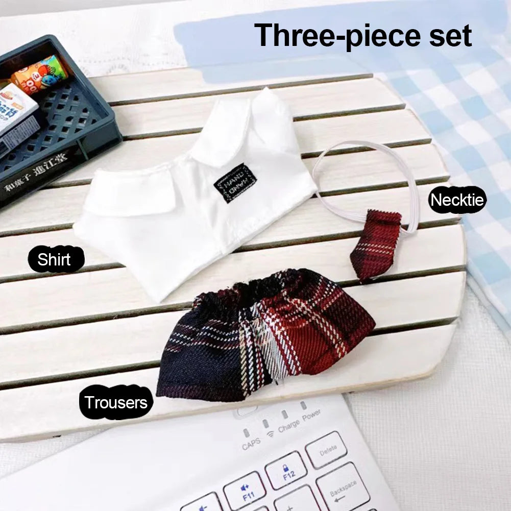 17Cm for Labubu Outfit Clothes Doll Accessories Doll JK Skirt Set